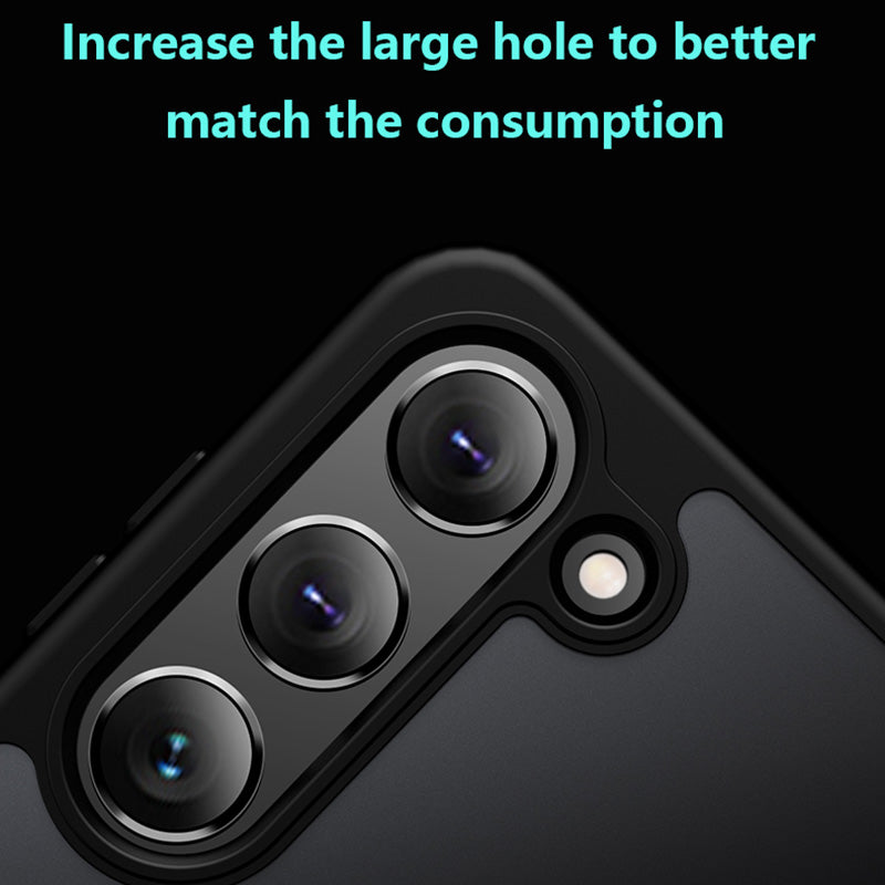 X-LEVEL TPU+PC telefoncover til Samsung Galaxy S23 Anti-drop Airbags mat etui - sort X-LEVEL TPU+PC telefoncover til Samsung Galaxy S23 Anti-drop Airbags mat etui - sort